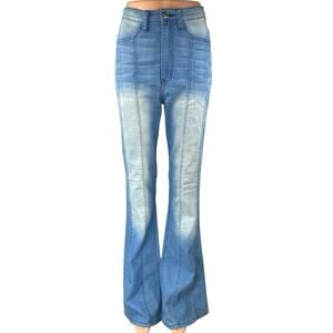 Aphrodite Women's Blue High Rise Bootcut Flared Bell Bottom Denim Jeans Size 27